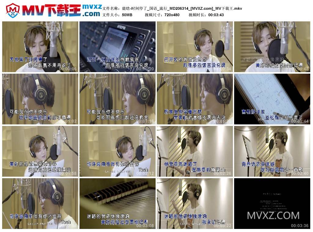 鹿晗-时间停了_国语_流行_MD206314